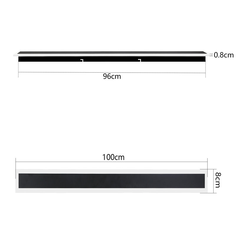 Aarti Black Outdoor Cellar Light, 8cm H x 100cmW x 0.8cm D, 21W