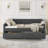 Daybed Sofas Twin Size Mid-Century Tufted Sofa Bed with Storage Drawers | Dark Grey Linen-776344681