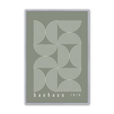 Green Bauhaus Composition Poster II Print