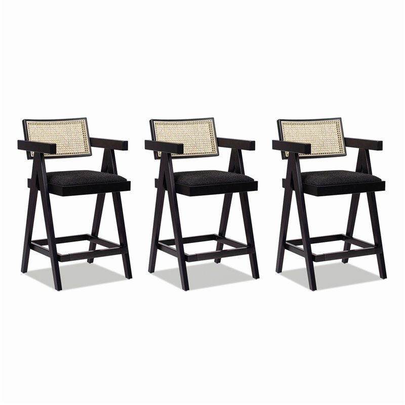 Modern Resin Webbing Back Bar Stool Set, Ergonomic and Stylish for Any Space