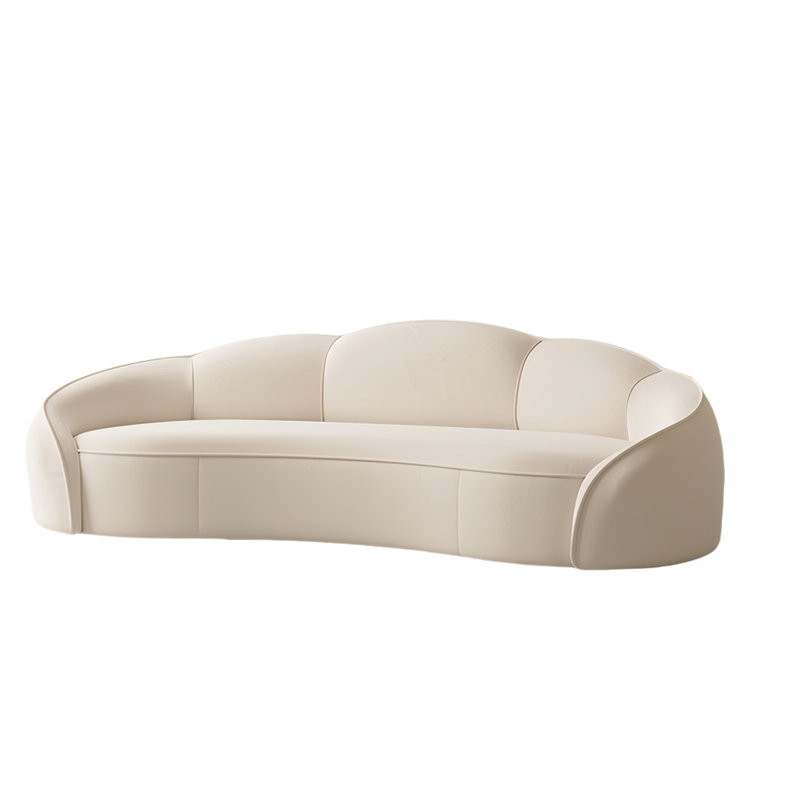 Canapé de style crème, H 29,53 po x l 94,49 po x P 35,43 po