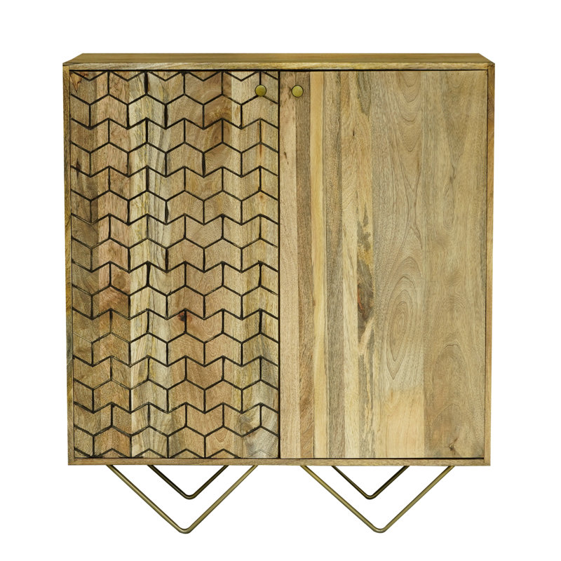 Levon 90cm Solid Wood Bar Cabinet
