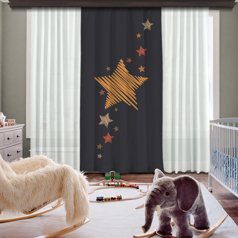 Panneau de rideau simple semi-transparent Weston