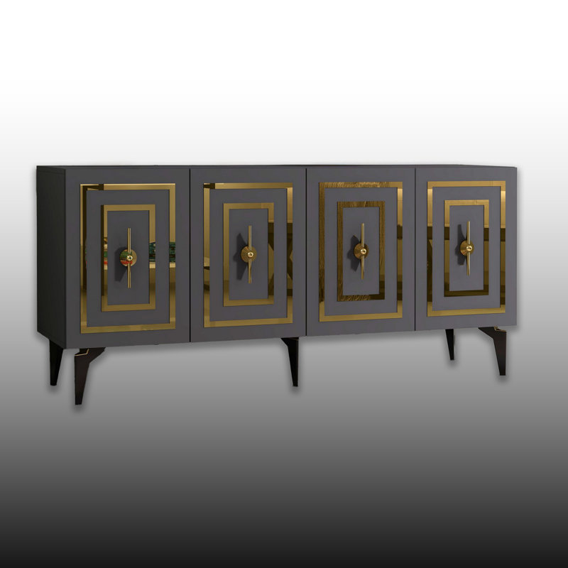59'' Wide Multipurpose Console With Reflective Stripe, Anthracite