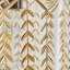 7.5" W Flora Glam Gold And Clear Glass Drum Shade Pendant - Mercer41