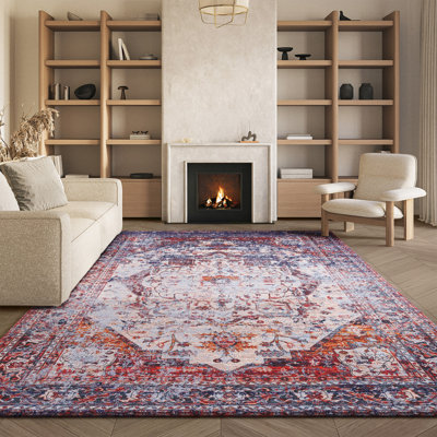 Tapis beige / rouge Jetsyn Performance