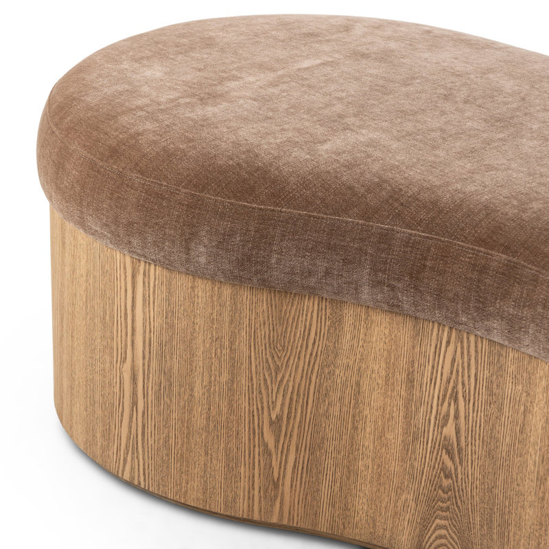 CELESTE Upholstered Bench, Brown