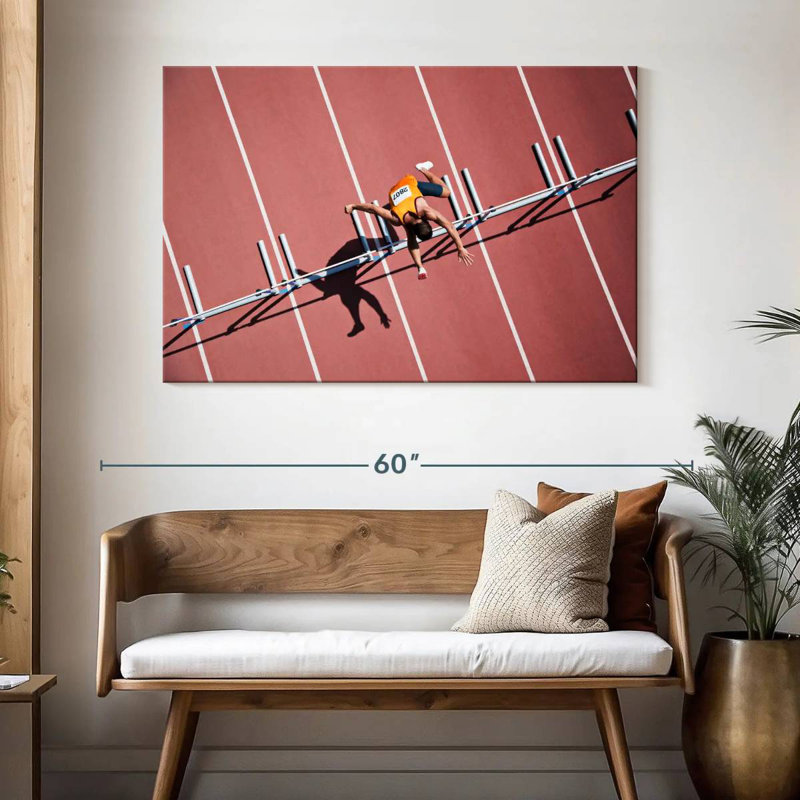 Sireci Jumping On Hurdle, 32" H x 48" W