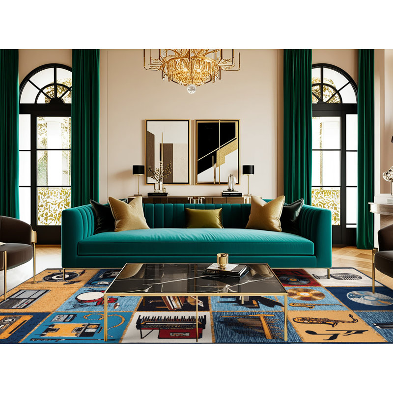  Tapis lavable Music Genres, Tapis de couloir 2 pi x 4 pi