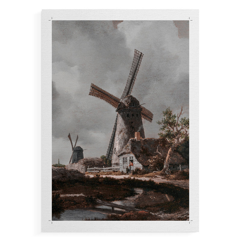 Paysage rétro CCxxiii - impression sur toile seulement - non encadrée, H 48 po x l 32 po