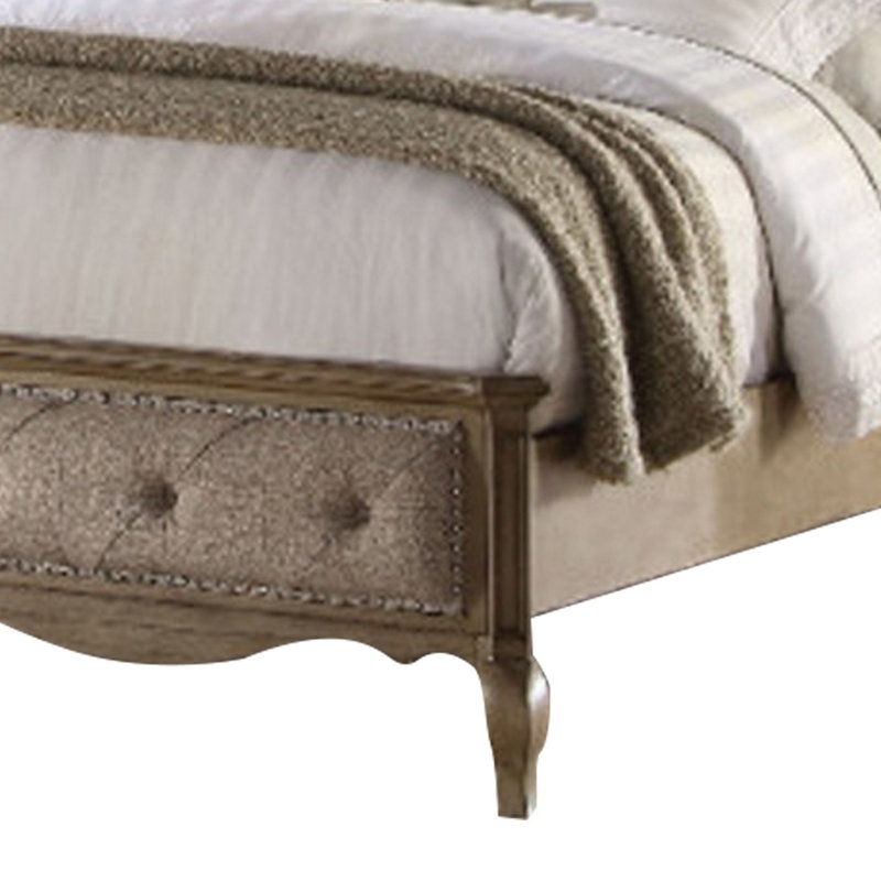 Lit plateforme en tissu d'ameublement, Grand