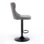 Confortable, gris, siège réglable de 25 à 33 pouces, base 17,7, rivets martelés à la main pour la salle à manger, tabourets de bar Modern Home, velours gris, hauteur du siège 25 à 33, dossier, de 2-121093824