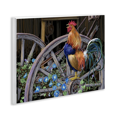 «Morning Glory Rooster», art mural par Joseph Burgess