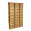 Media Shelving Unit, 6 Fixed Shelves, 18 Adjustable Shelves, Wide Base For Stability In Maple-1020231501