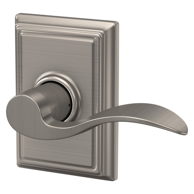 Poignée de porte de passage avec rosette Addison de Schlage, Nickel satiné