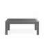 Table basse d'extérieur en métal toutes saisons 43 po x 24 po avec plateau d'aspect bois et cadre gris-465762708