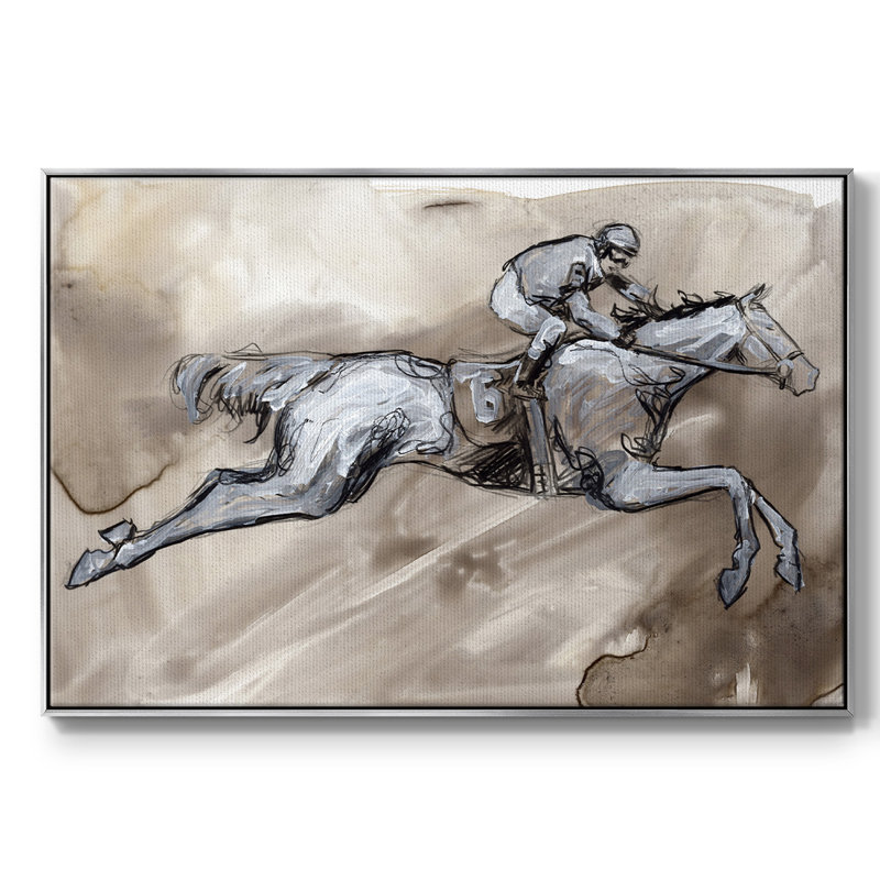 «Off To The Races II», Argent, H 25 po x l 37 po x P 2 po