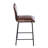 Veloz 24" H Leather Mid-Century Modern Full Back Kitchen Counter Height BarStools Chair-685582377