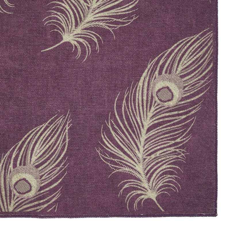 Geometric Digitally Printed 100% Polyester Area Rug, Runner 61 x 230 cm