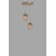 Élégant lustre en métal doré, hauteur réglable, 7,5 po x 19,7 po | Corps en métal durable et capuchon en verre, 2 x douilles E27 (40 W maximum) | pour la salle à manger et le vestibule, luminaire élégant pour les maisons modernes-1046225826-1046225824-1046225830