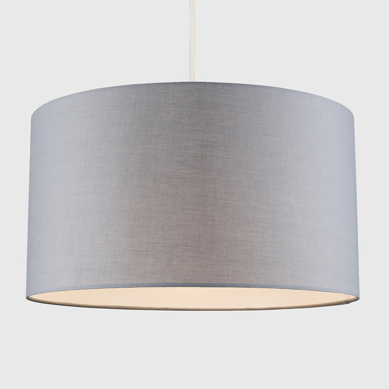 Reni Drum Lighting Shade ( Uno ), 15cm H x 25cm W x 25cm D, Dark Grey