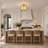 Aurevane 4-Light Dimmable Square Cage Fabric Shade Semi-Flush Mount Ceiling Light
