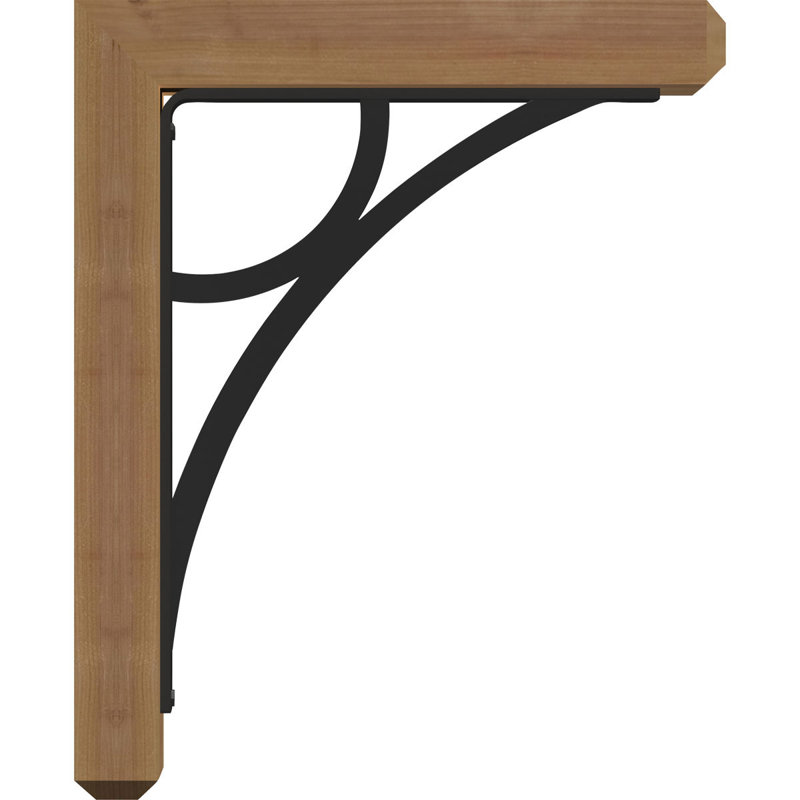 Support simple 4 "Galveston Ironcrest, H 23 po x P 20 po, Cèdre rouge de l'Ouest l 4 po x T 4 po (sciage br