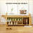 Entryway Storage Bench,Shoe Bench with Comfortable Cushioned Seating