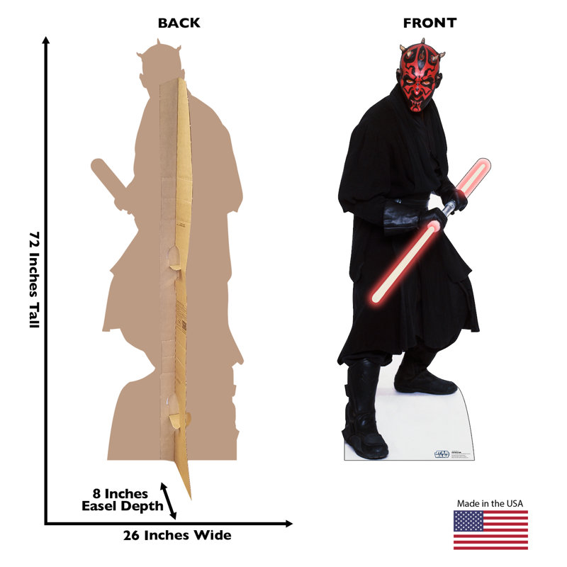 Darth Maul Life-Size Cardboard Standup with Lightsaber