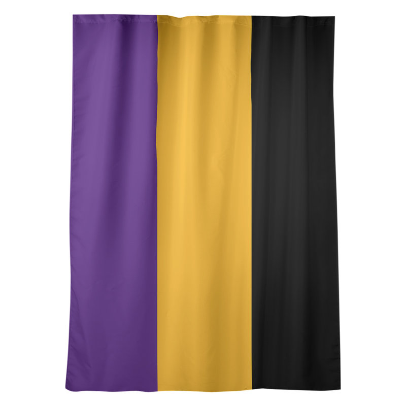 Blackout Curtain Single Panel, Purple/Gold/Black