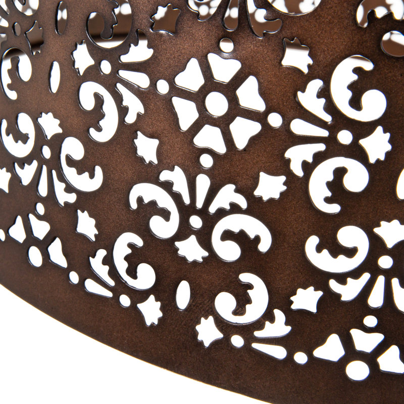 25cm H Metal Drum Lamp Shade ( Screw On ), Bronze