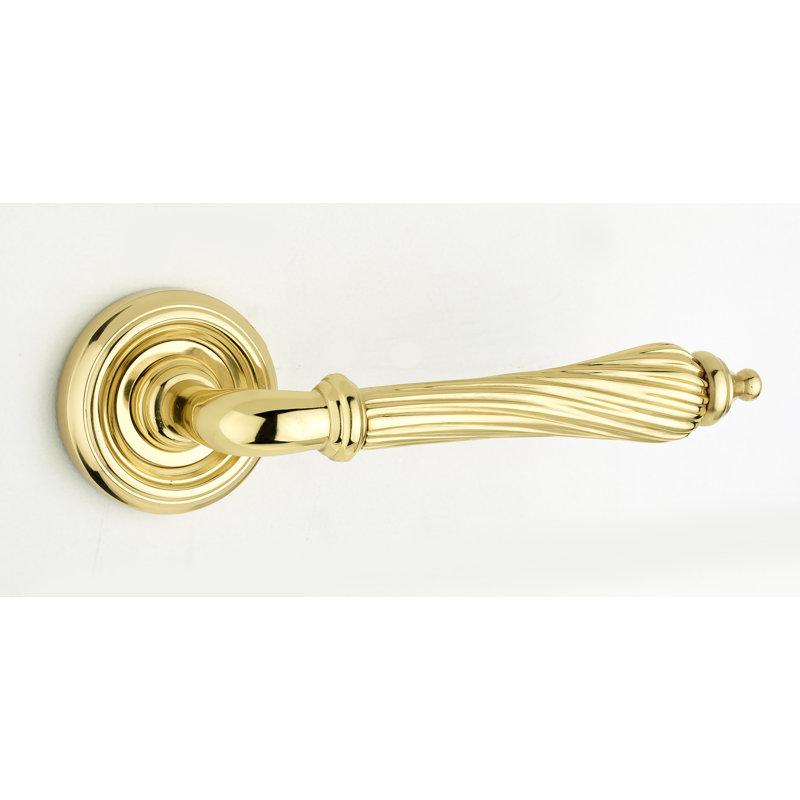 Giselle Passage Door Handle, Polished Brass