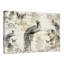 Music Notes Peacock 1 Piece Wrapped Canvas Wall Art-1038496209