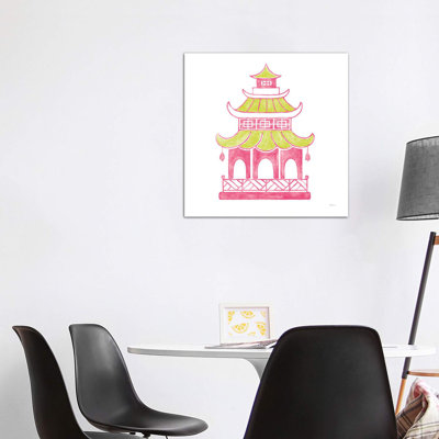 Everyday Chinoiserie IV Pink by Mary Urban - Wrapped Canvas Print