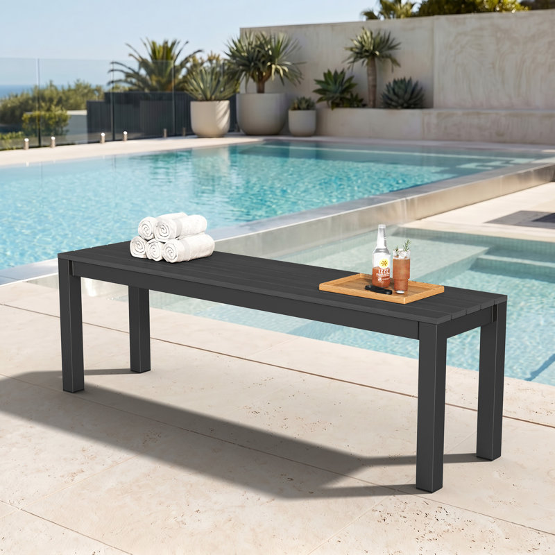 Banc d'extérieur en aluminium, Black