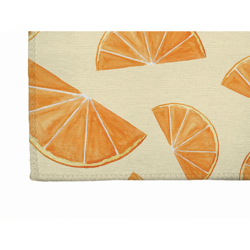 Summer Oranges Outdoor Rug, Runner 2'6" x 8'