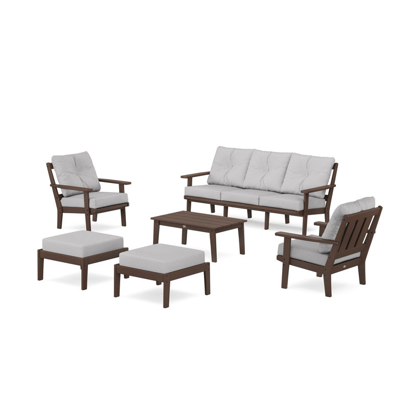 Oxford 6-Piece Lounge Sofa Set, Sand, Ash Charcoal