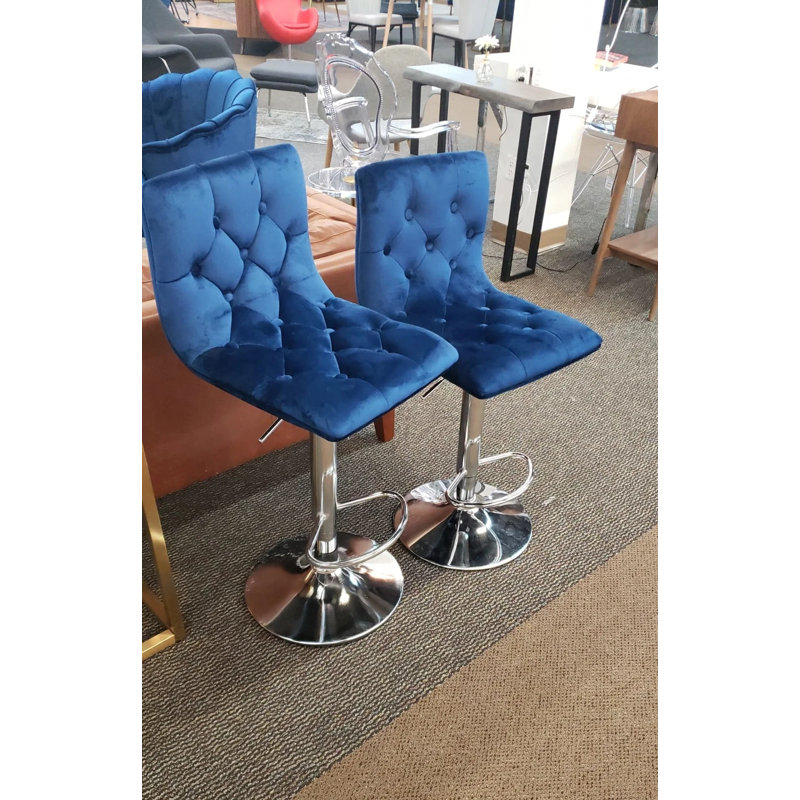 Tabouret de bar à hauteur ajustable Jazyra, clair