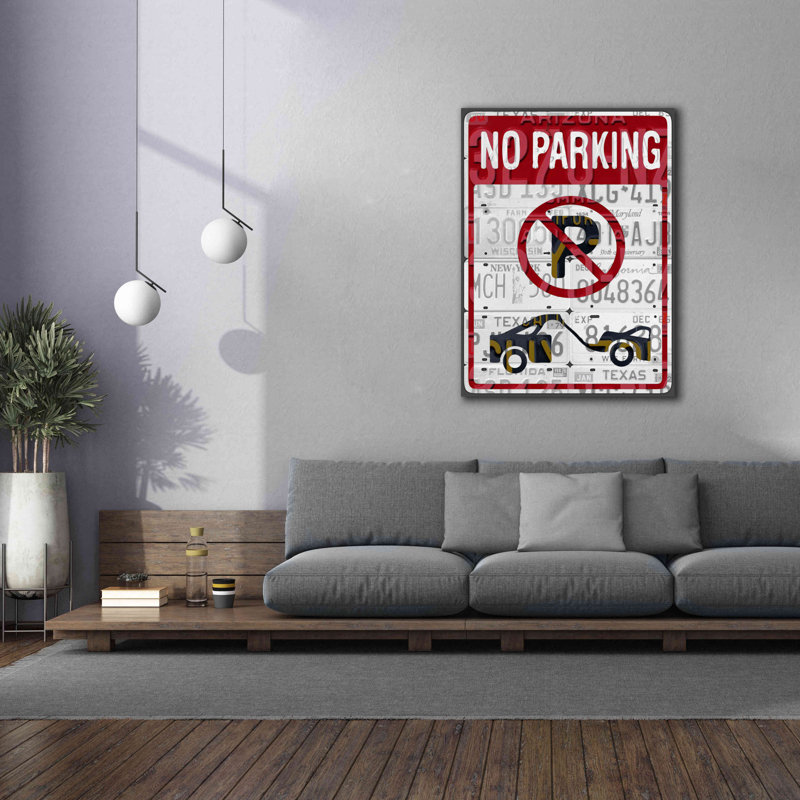 'No Parking' by Design Turnpike, Giclee Canvas Wall Art, 54" H x 40" W x 1.5" D