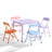 5 Pieces Colourful Folding Set Table and Chair for Kids with Durable Metal Frame and Easy-Clean Plastic for Daycare Classrooms and Playrooms-70386420