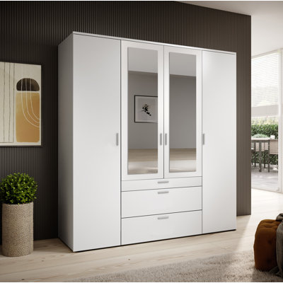 Vesala 4 Door Manufactured Wood Wardrobe