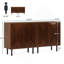 Armoire rustique, ensemble de 2 armoires de rangement, buffet classique