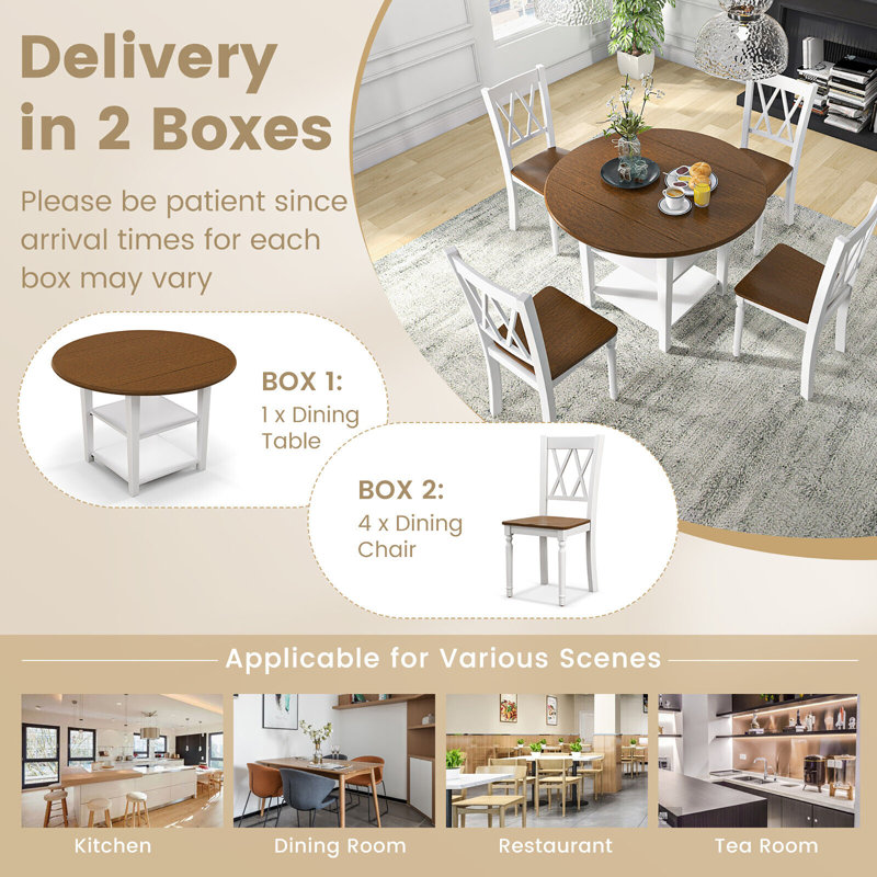 Ensemble repas rond 42,5 po