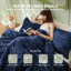 Ensembles d'édredon pour grand lit - 3 pièces de literie moelleuse en molleton bleu marine, esthétique rayée confortable pour les chambres modernes et d'invités, décoration intérieure de luxe toutes saisons-121450090-105492178