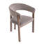 Amara Dark Brown Fabric Dining Chair-1120215965