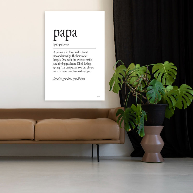 Papa, définition, art contemporain abstrait, H 48 po x l 32 po