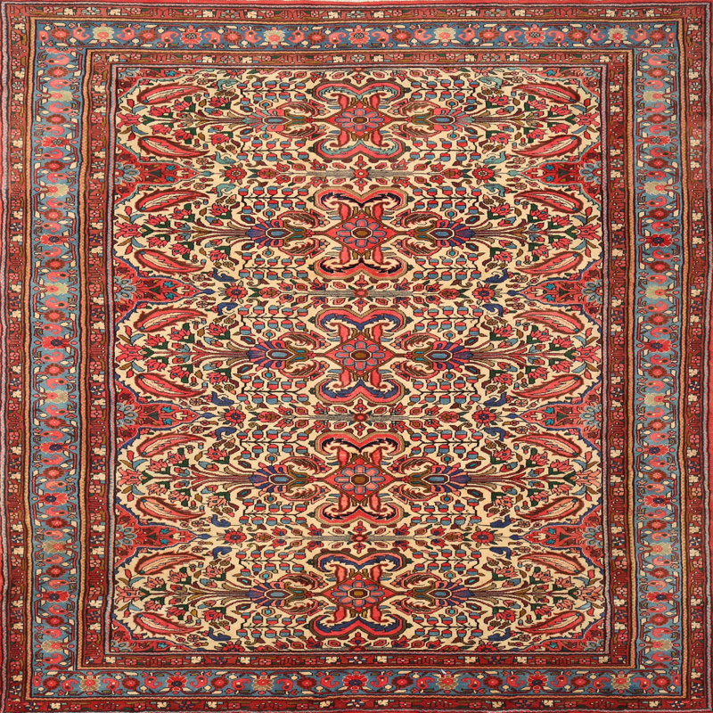Tapis brun à motif oriental, Rond 6 pi