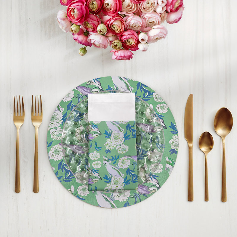 Peony Inspira Cotton Sateen Dinner Napkins, Tropical