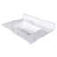 31 Inch Marble Vanity Top, White Vanity Top With Pre-Drilled Faucet Holes, Bathroom Vanity Top With Undermount Rectangular Middle Sink And 4" Height Backsplash