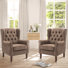 Angiolino Upholstered Button Tufted Small Accent Chair Armchair